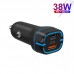 Punjač Auto 12-24V 1xUSB brzi +1xTip/Type C utor 67001