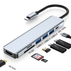 ADAPTER TIP C na USB+TF+HDMI