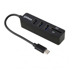 USB Tip C ČITAČ KARTICA - 3xUSB + TF + SD