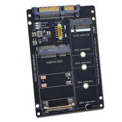 Adapter za SSD, SATA 22-pin → mSATA / M.2 NGFF (2-u-1)